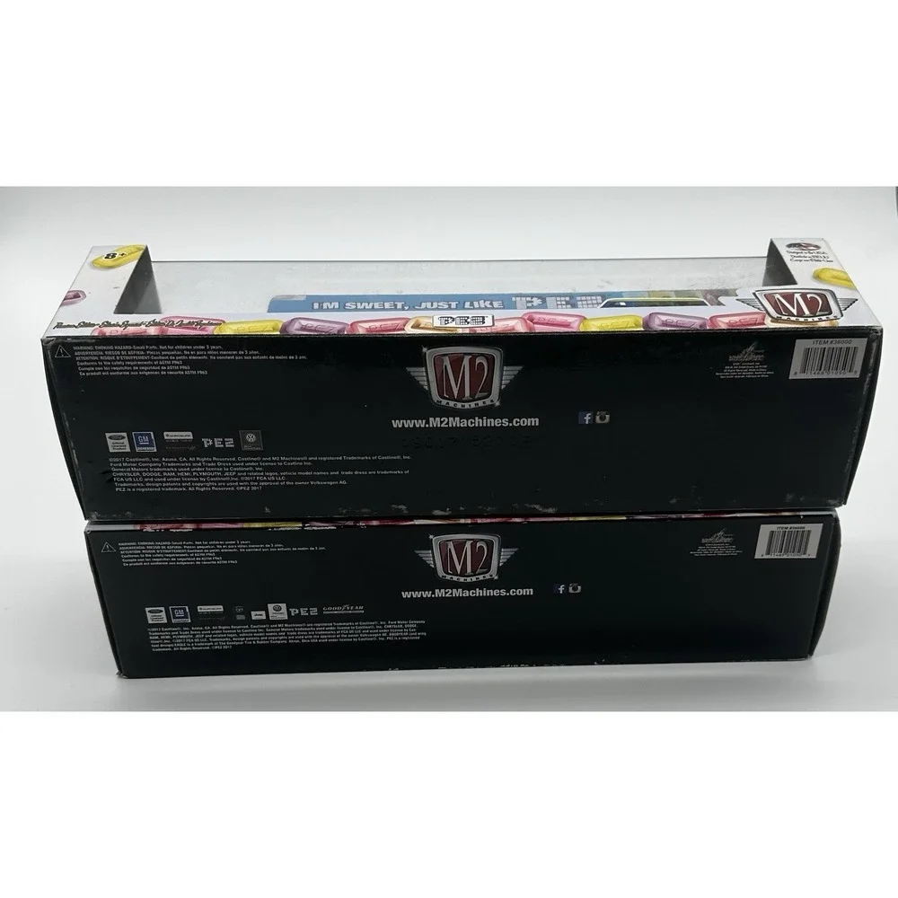M2 MACHINES PEZ TRANSPORT TRUCK LOT 2 LOVE AT FIRST BITE & JUST LIKE PEZ DIECAST
